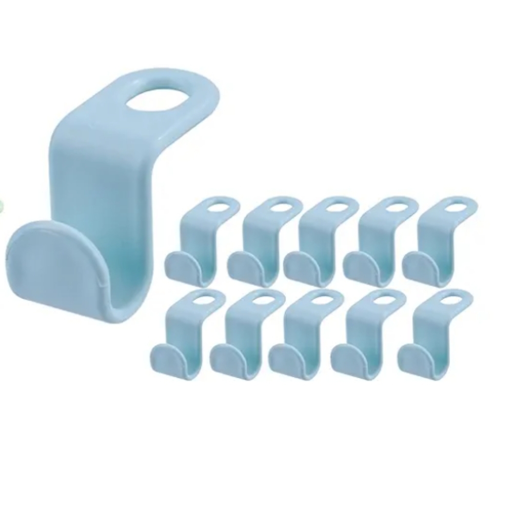 Closet Organization Space Saving Cascading Hanger Clip - Set of 25 - Blue